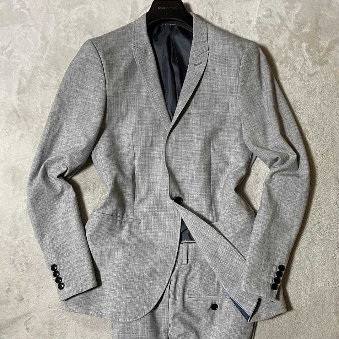  エイチ＆エム 手縫い スタイリッシュスーツ ライトグレー 46/M 美品