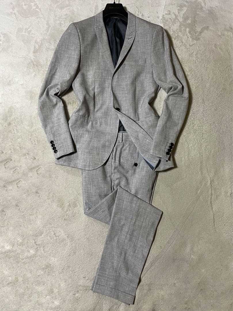  エイチ＆エム 手縫い スタイリッシュスーツ ライトグレー 46/M 美品