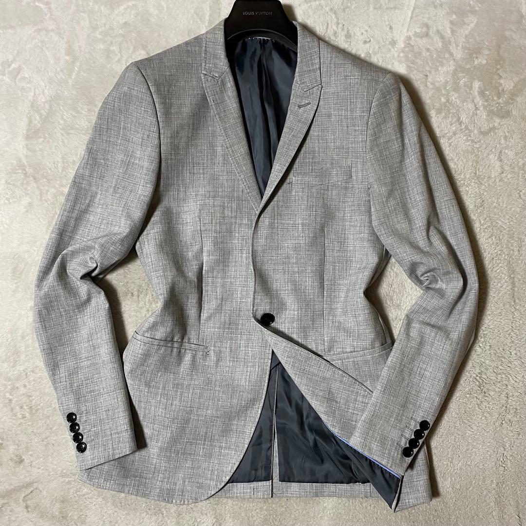  エイチ＆エム 手縫い スタイリッシュスーツ ライトグレー 46/M 美品