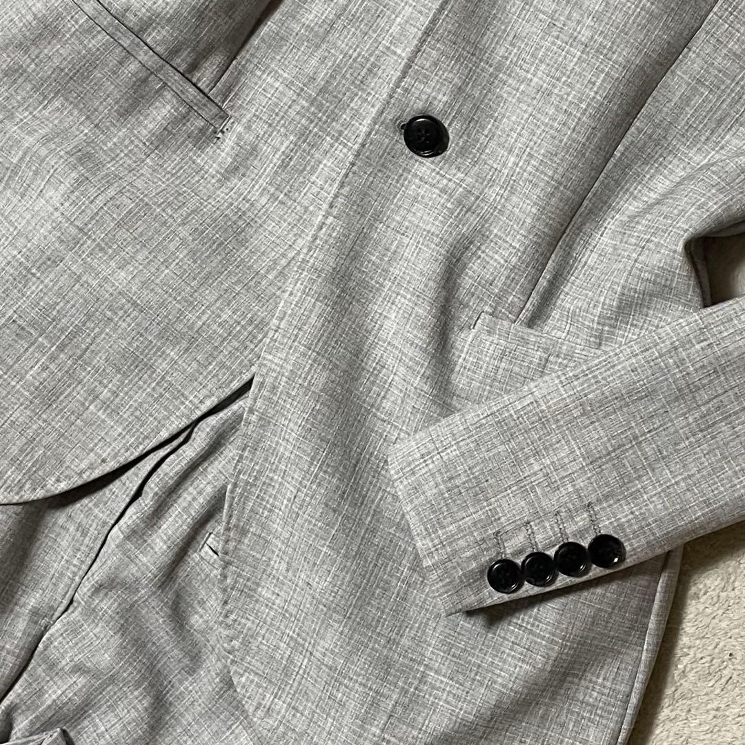  エイチ＆エム 手縫い スタイリッシュスーツ ライトグレー 46/M 美品