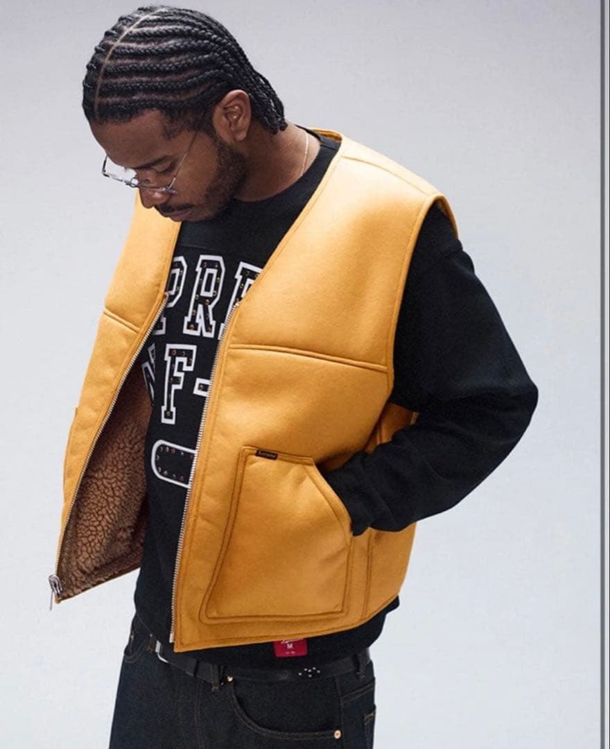 トップス supreme Reversible Faux Shearling Vest L