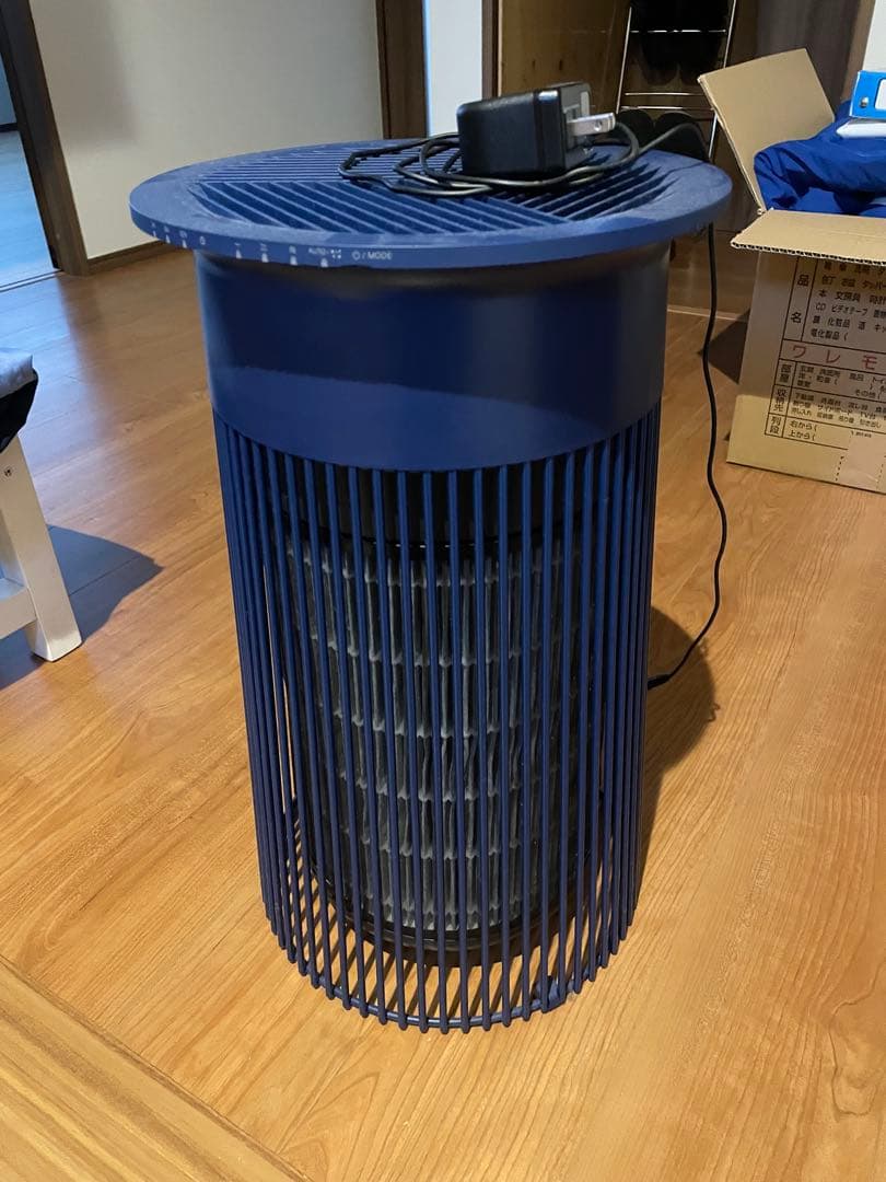美品 ±0プラスマイナスゼロ 空気清浄機 ネイビー ブルー XQH-C030