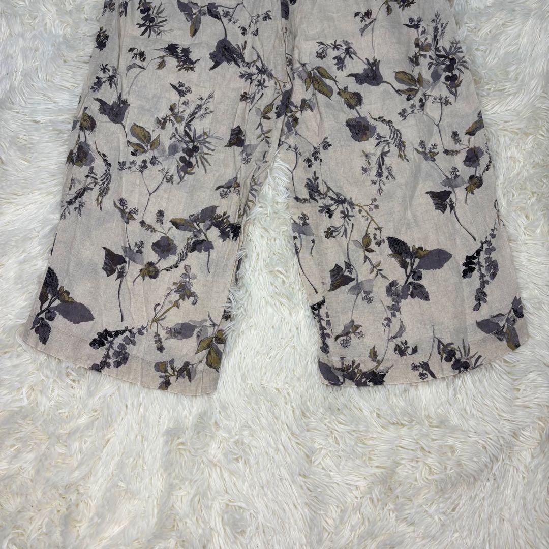 梅ひじき　かぐれ　リネンプリントイージーパンツ