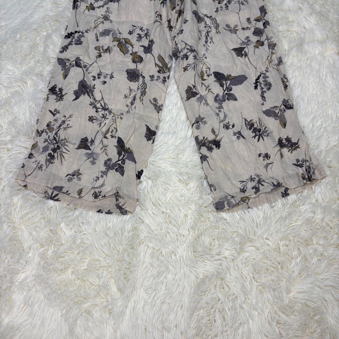 梅ひじき　かぐれ　リネンプリントイージーパンツ