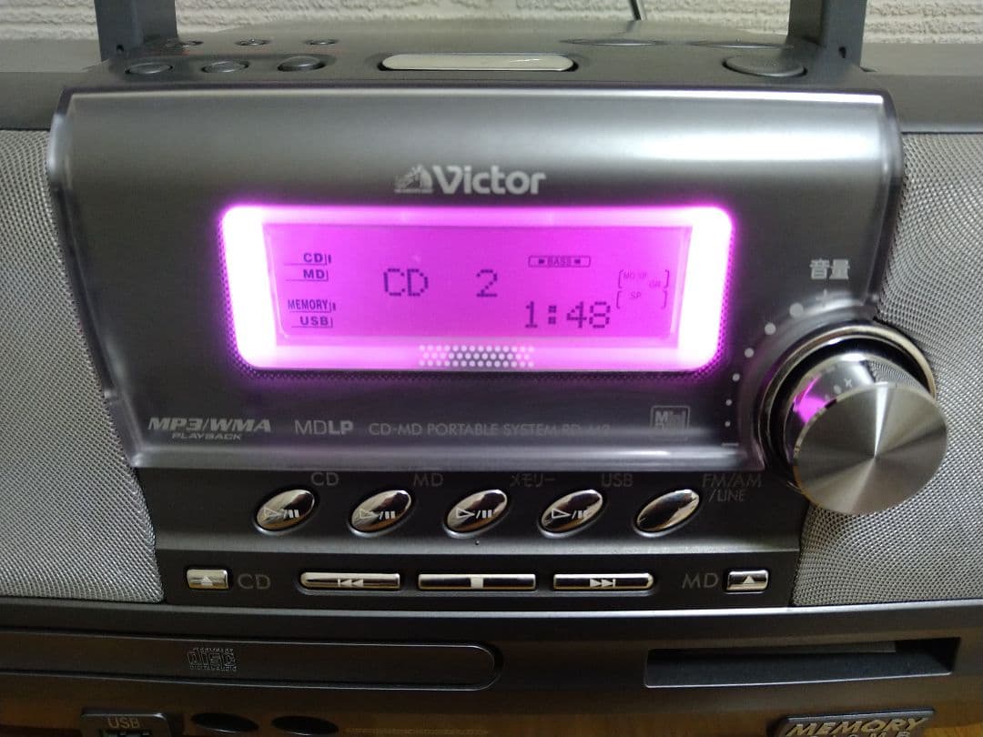 ビクター　CD・MD・メモリーシステム　Victor RD-M2　リモコン付