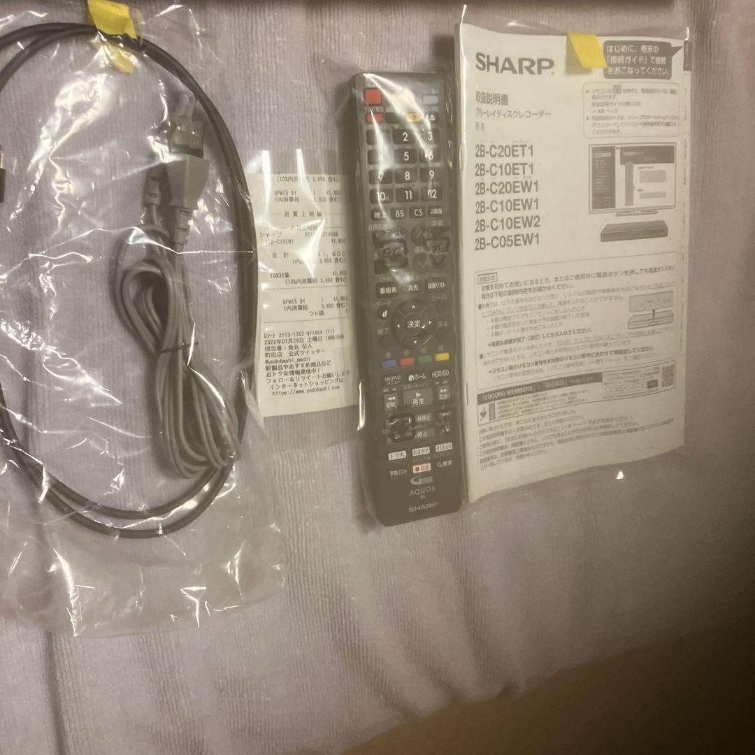 K*様 SHARP ブルーレイレコーダー 2B-C10EW1