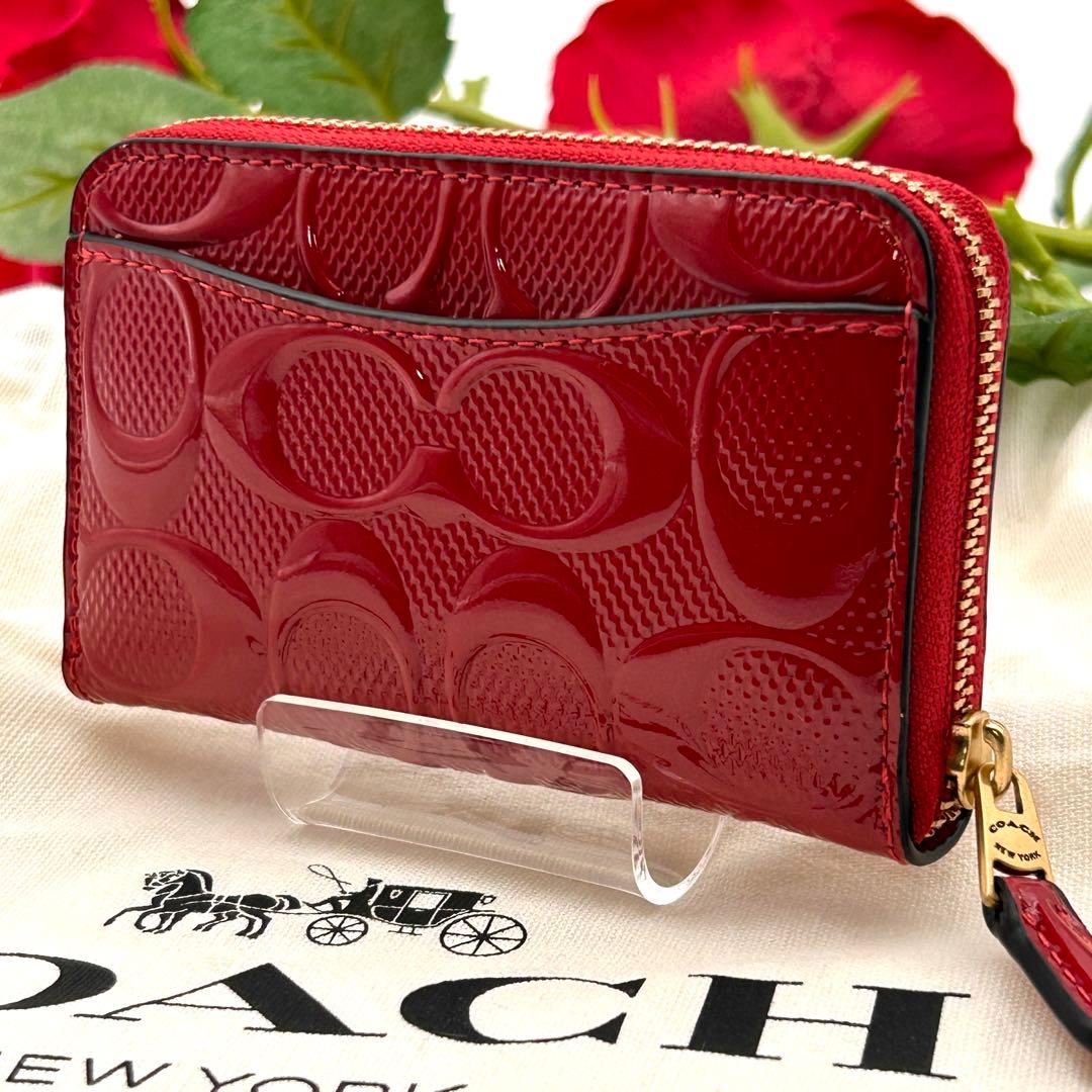 ✨極美品✨ COACH コーチ ケース カードケース ラウンドファスナー