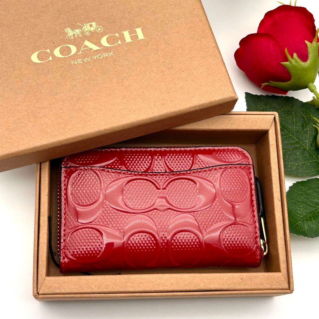 ✨極美品✨ COACH コーチ ケース カードケース ラウンドファスナー