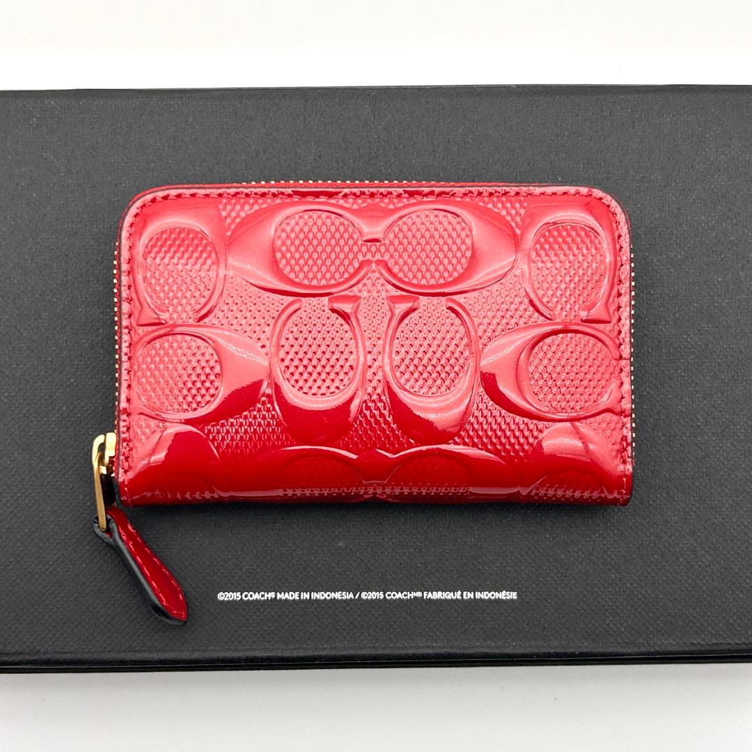 ✨極美品✨ COACH コーチ ケース カードケース ラウンドファスナー
