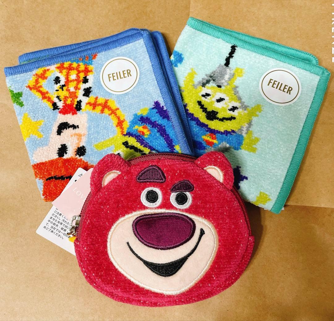 FEILER フェイラー トイストーリーコラボ ロッツォ 顔型ポーチ ハンカチ