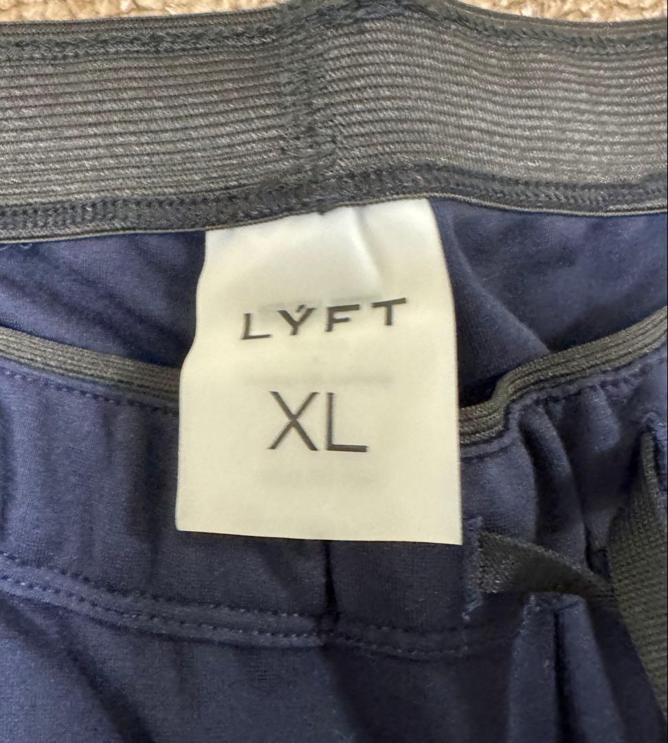 LYFT 2WAYストレッチロゴストリングパンツ ネイビー　XL