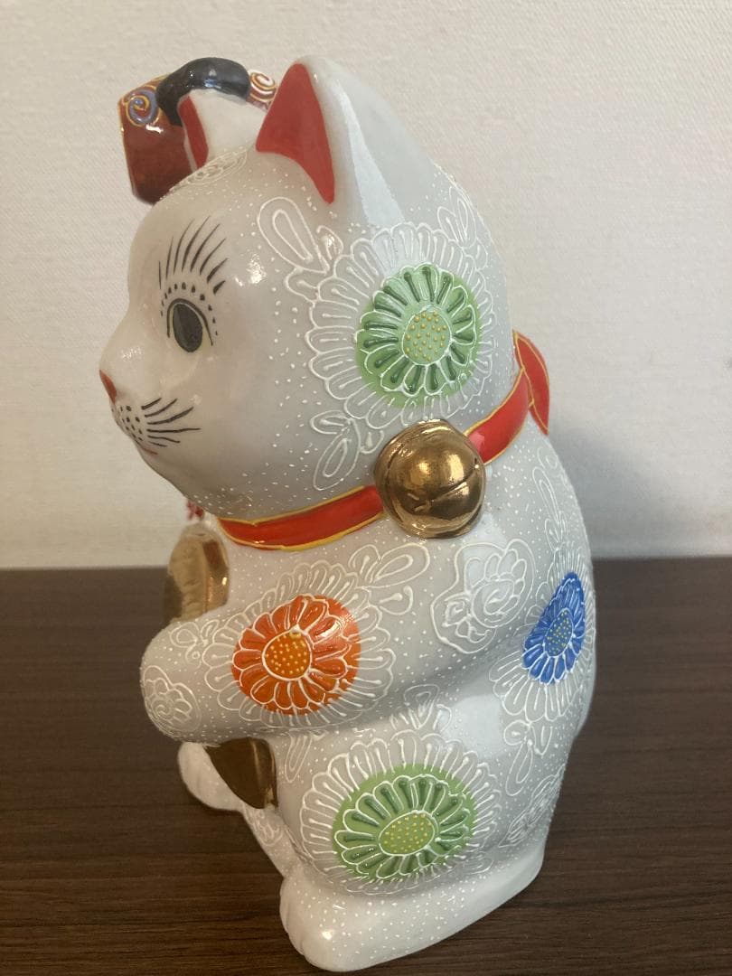 九谷焼　陶幸　招き猫　小判　打ち出の小槌