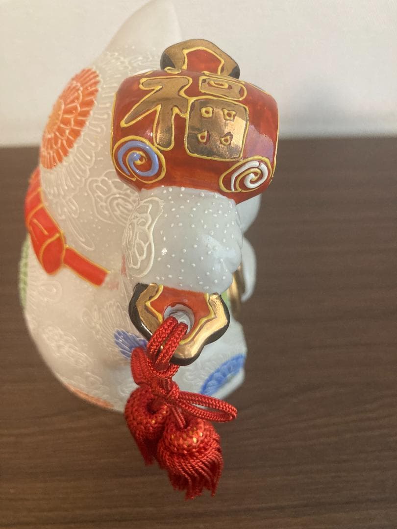 九谷焼　陶幸　招き猫　小判　打ち出の小槌