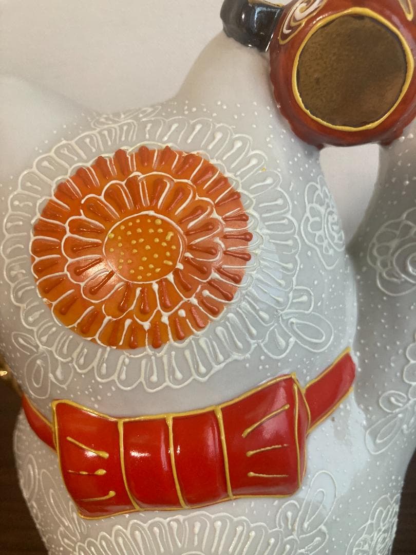 九谷焼　陶幸　招き猫　小判　打ち出の小槌