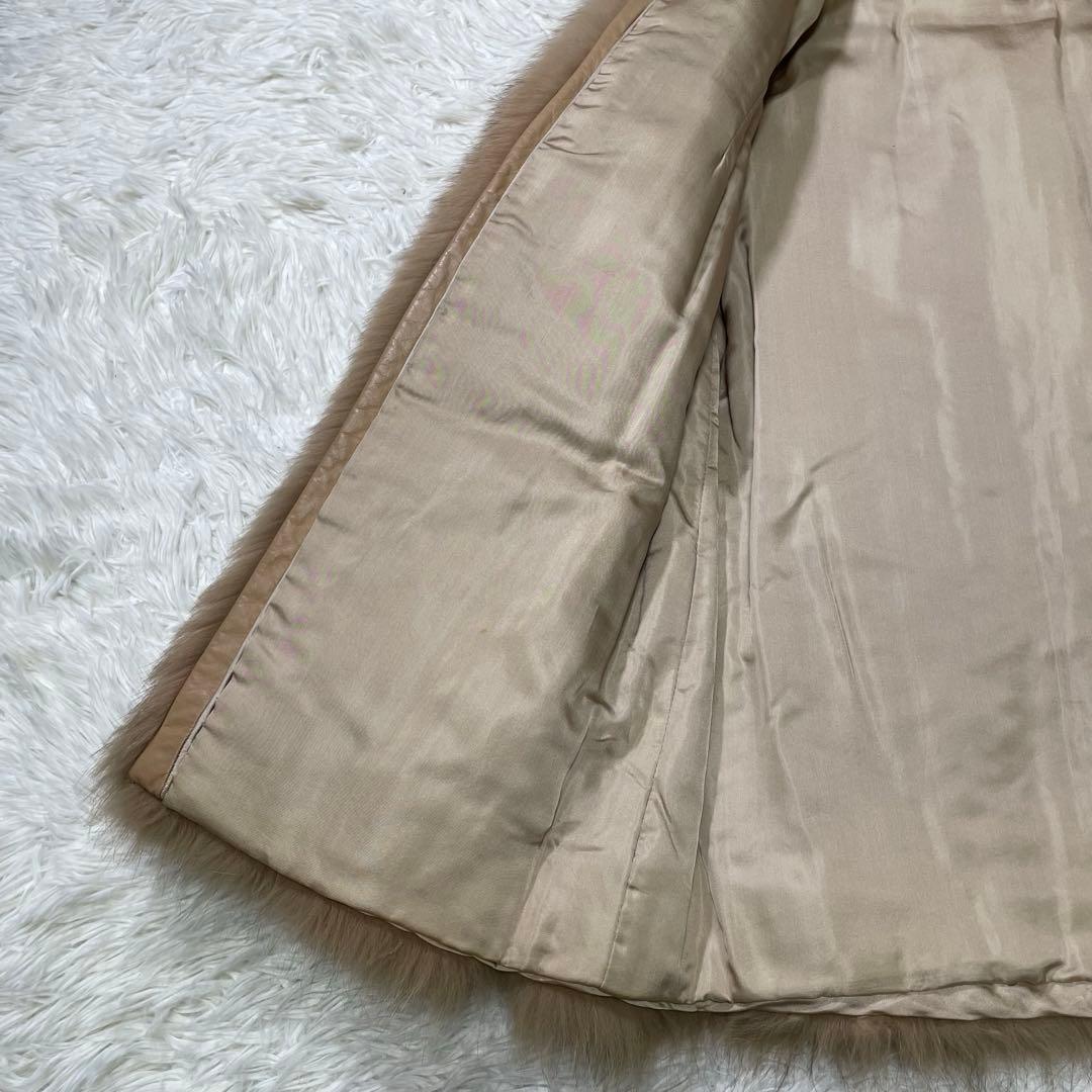 極美品 SAGAFOX ライトブラウン フォックス ファーコート リアル 本毛皮