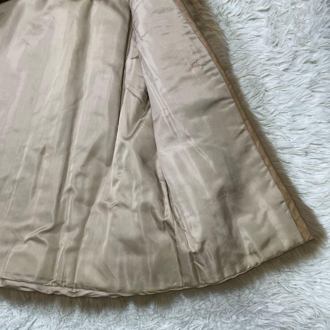 極美品 SAGAFOX ライトブラウン フォックス ファーコート リアル 本毛皮