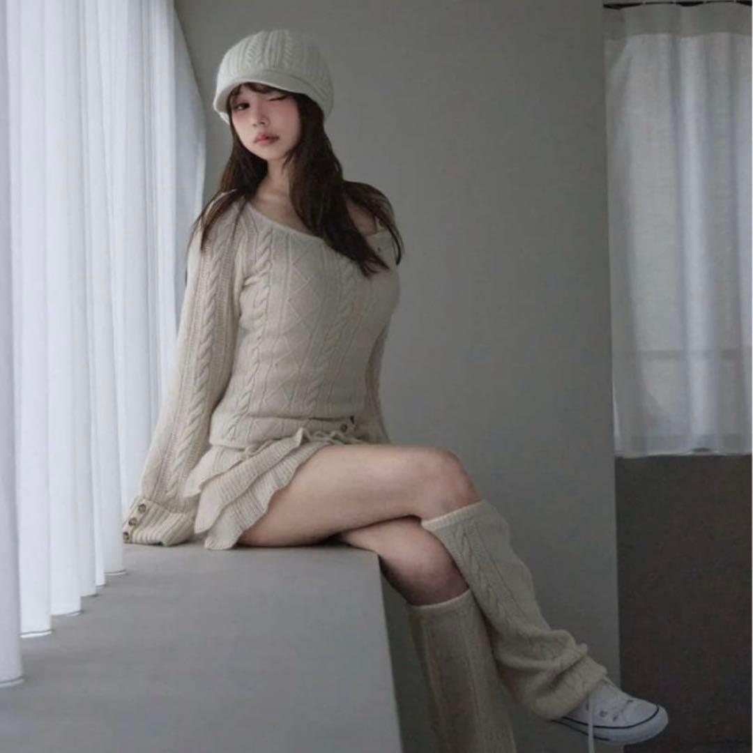 ワンピース andmary Leia frill set up beige