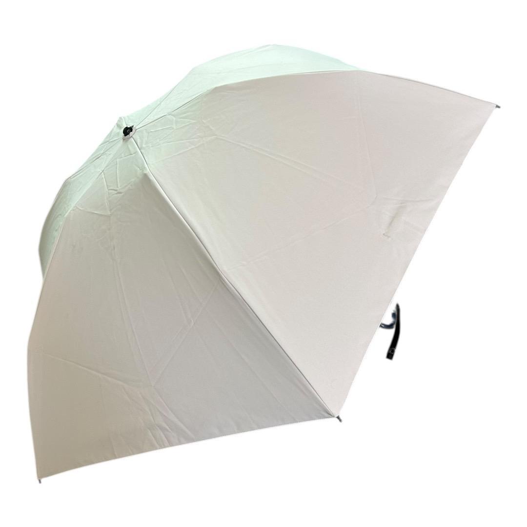SUN BARRIER 100 3段折 無地 晴雨兼用 折りたたみ傘 ホワイト