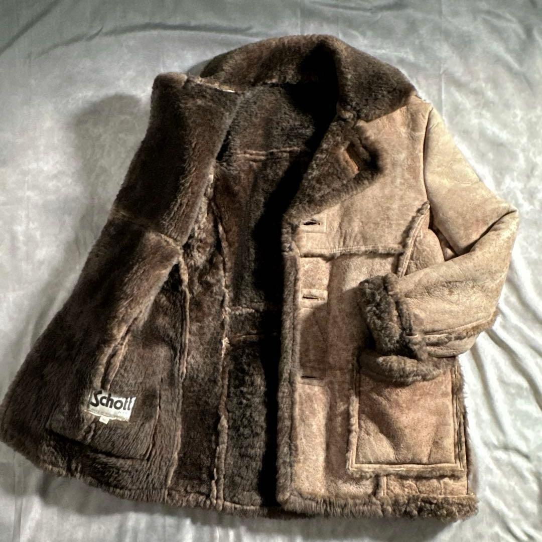 70s Schott ショット 切り替え ボア ムートンジャケット　ヴィンテージ