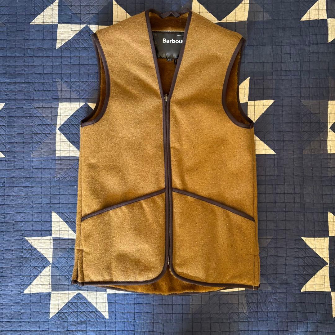Barbour ファーライナーベスト 36 ブラウン