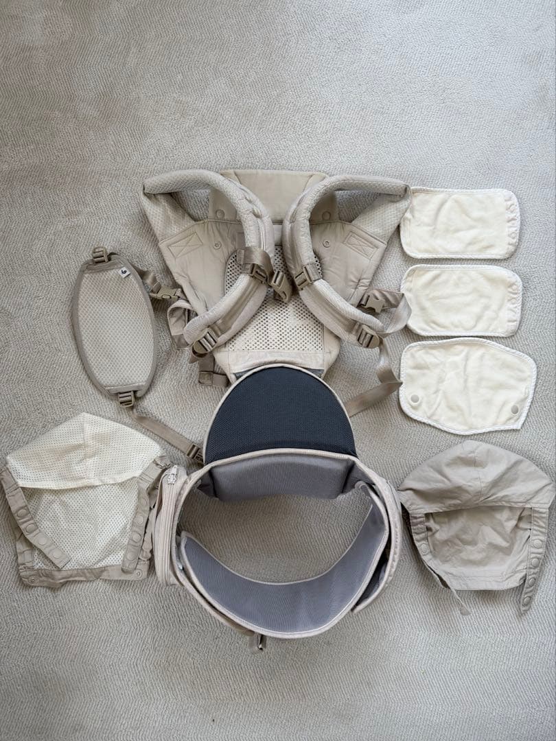 ミキハウス ベビーキャリア ヒップシート付き ベージュ