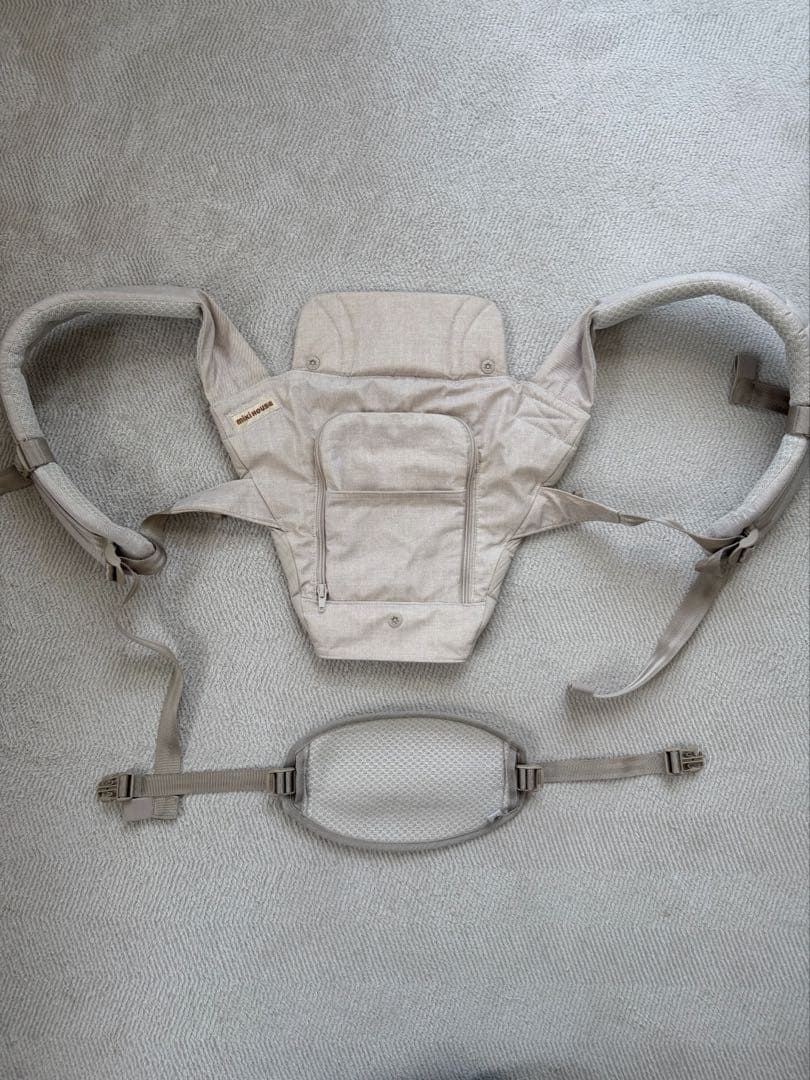 ミキハウス ベビーキャリア ヒップシート付き ベージュ