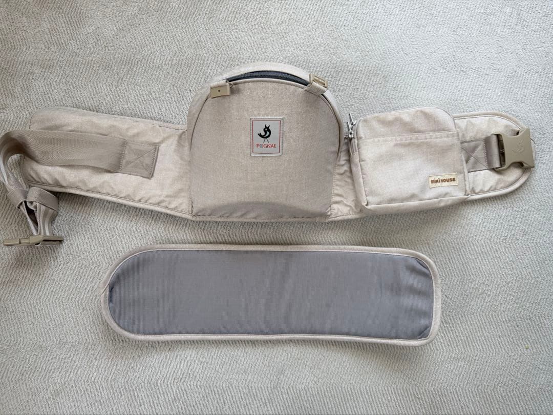 ミキハウス ベビーキャリア ヒップシート付き ベージュ