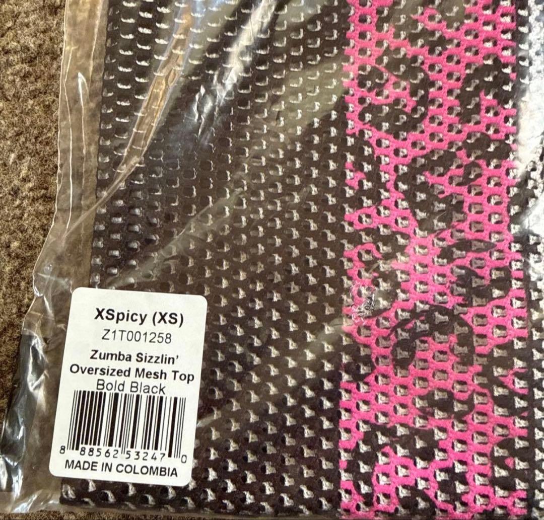 残り僅か 正規品 最新作 新品未開封 ZUMBA 豹柄 メッシュ Tシャツ XS