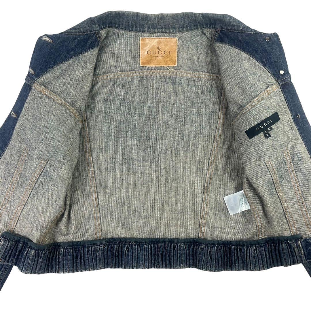 GUCCI デニムジャケット 上着 アウター レディース ブルー カジュアル