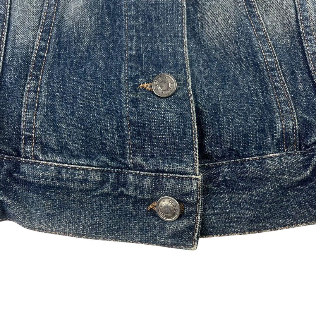 GUCCI デニムジャケット 上着 アウター レディース ブルー カジュアル
