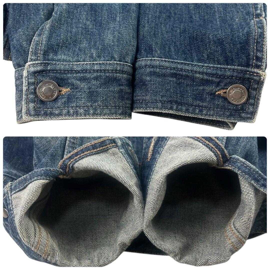 GUCCI デニムジャケット 上着 アウター レディース ブルー カジュアル