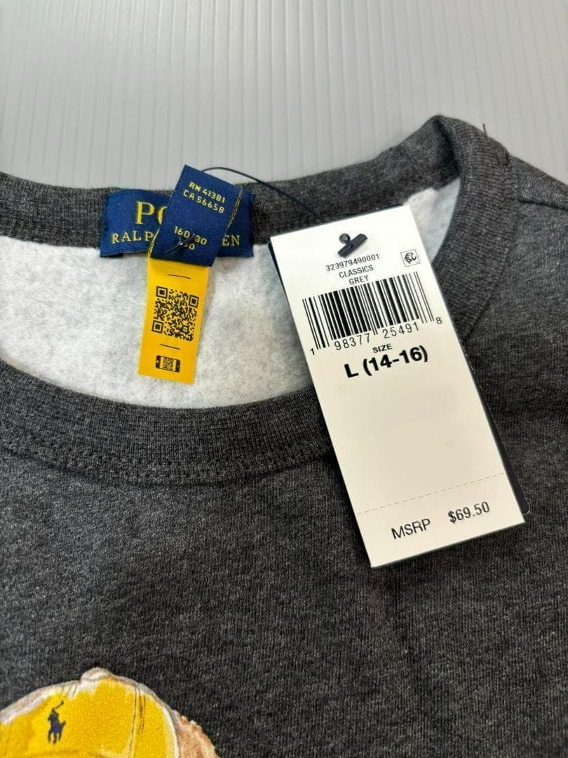 残2枚2025新作新品ラルフローレンボーイズポロベアトレーナーボーイズL160