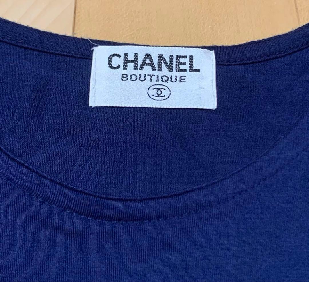 90s CHANEL シャネル ロンT ロゴ