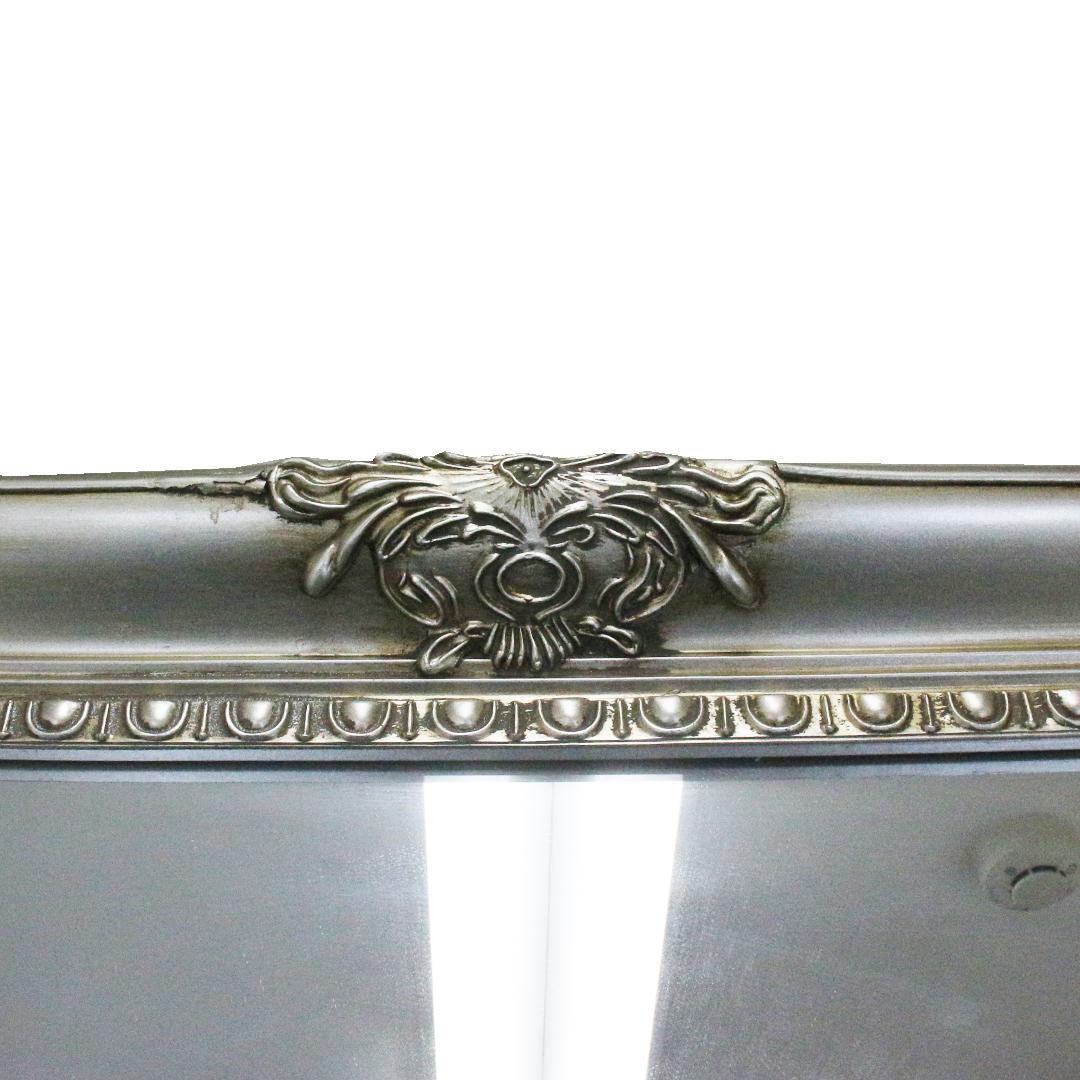 アンティーク調ミラー 全身鏡 姿見 鏡 大型 シルバー スタンド型 自立式