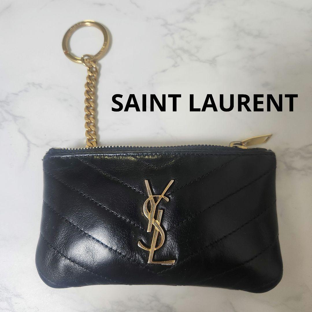 SAINT LAURENT レザー 小銭入れ サンローラン 財布 キー ポーチ