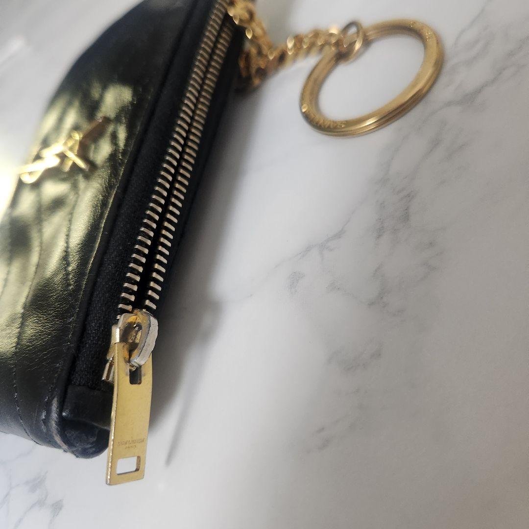 SAINT LAURENT レザー 小銭入れ サンローラン 財布 キー ポーチ