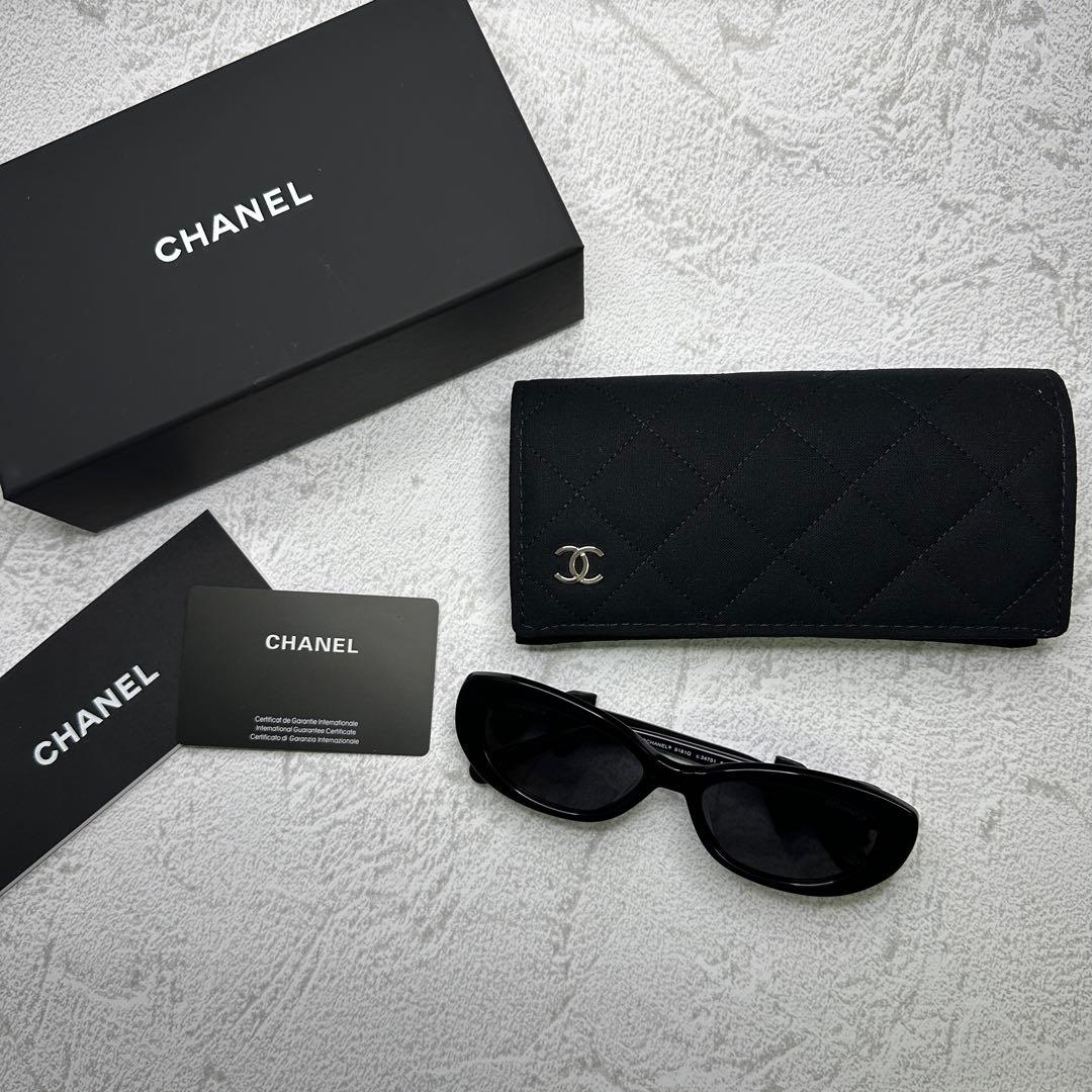 2025新作 CHANEL シャネル キャットアイ サングラス 新品 リボン