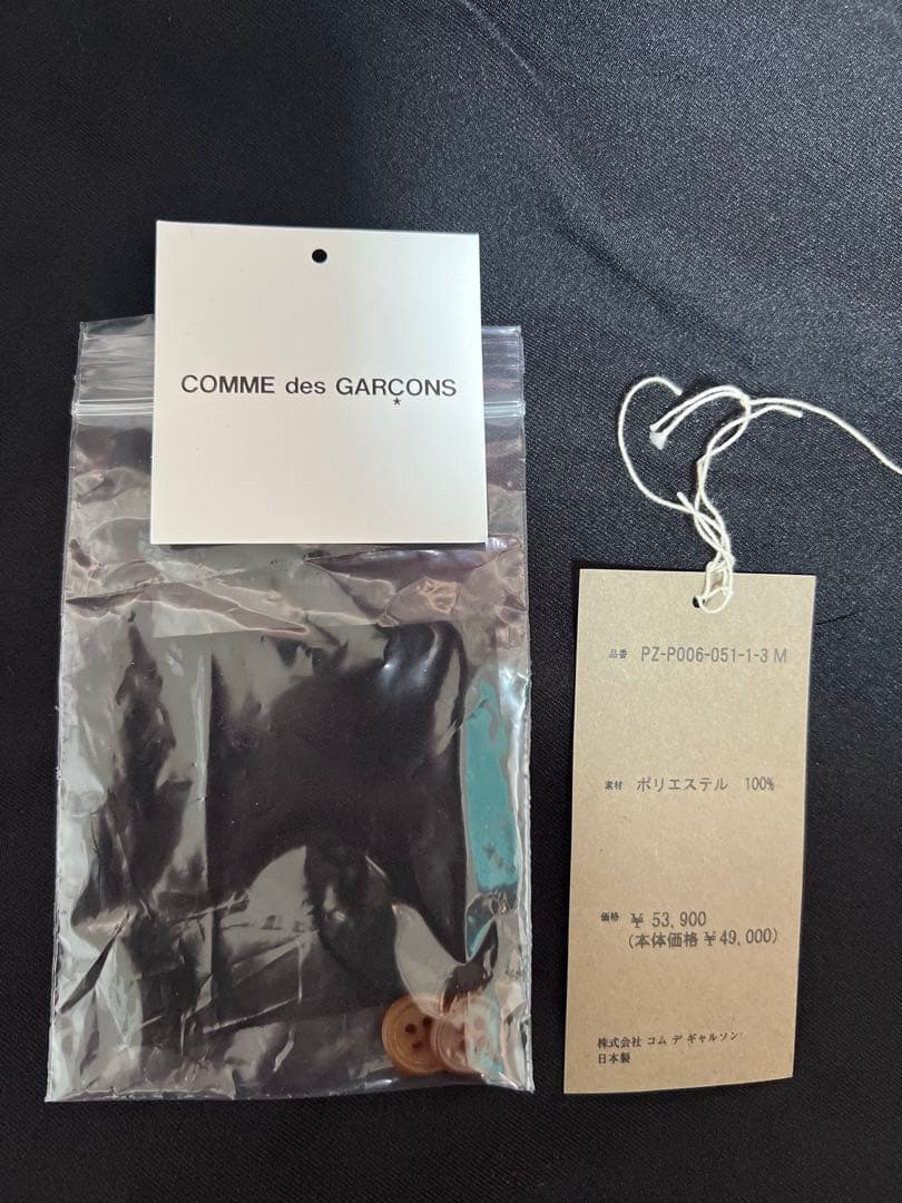 コムデギャルソンオムプリュス　ポリエステル　縮絨　ポリ縮　2タック　山口一郎