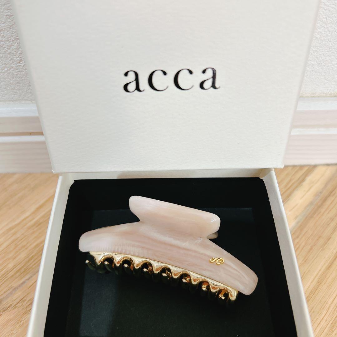 アッカ acca ヘアクリップ マーブルピンク　M