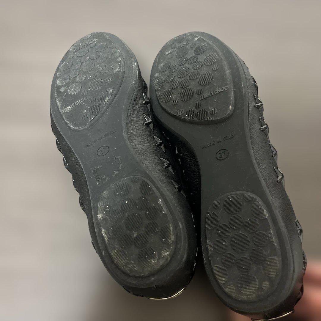 【JIMMY CHOO】ブラック フラットシューズ