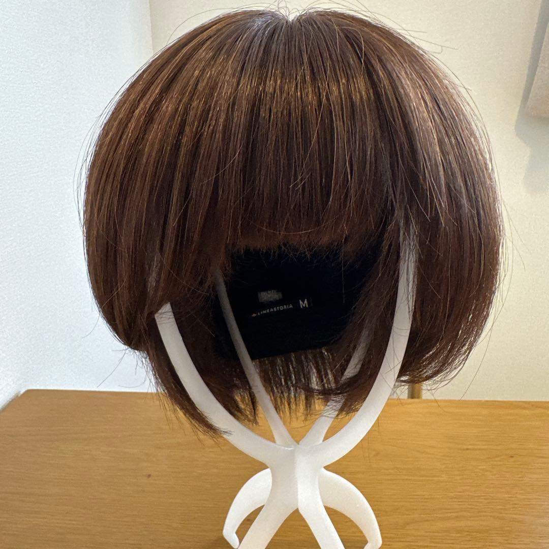 リネアストリア　天使のオリビアショート人毛MIX チョコブラウン　Mサイズ