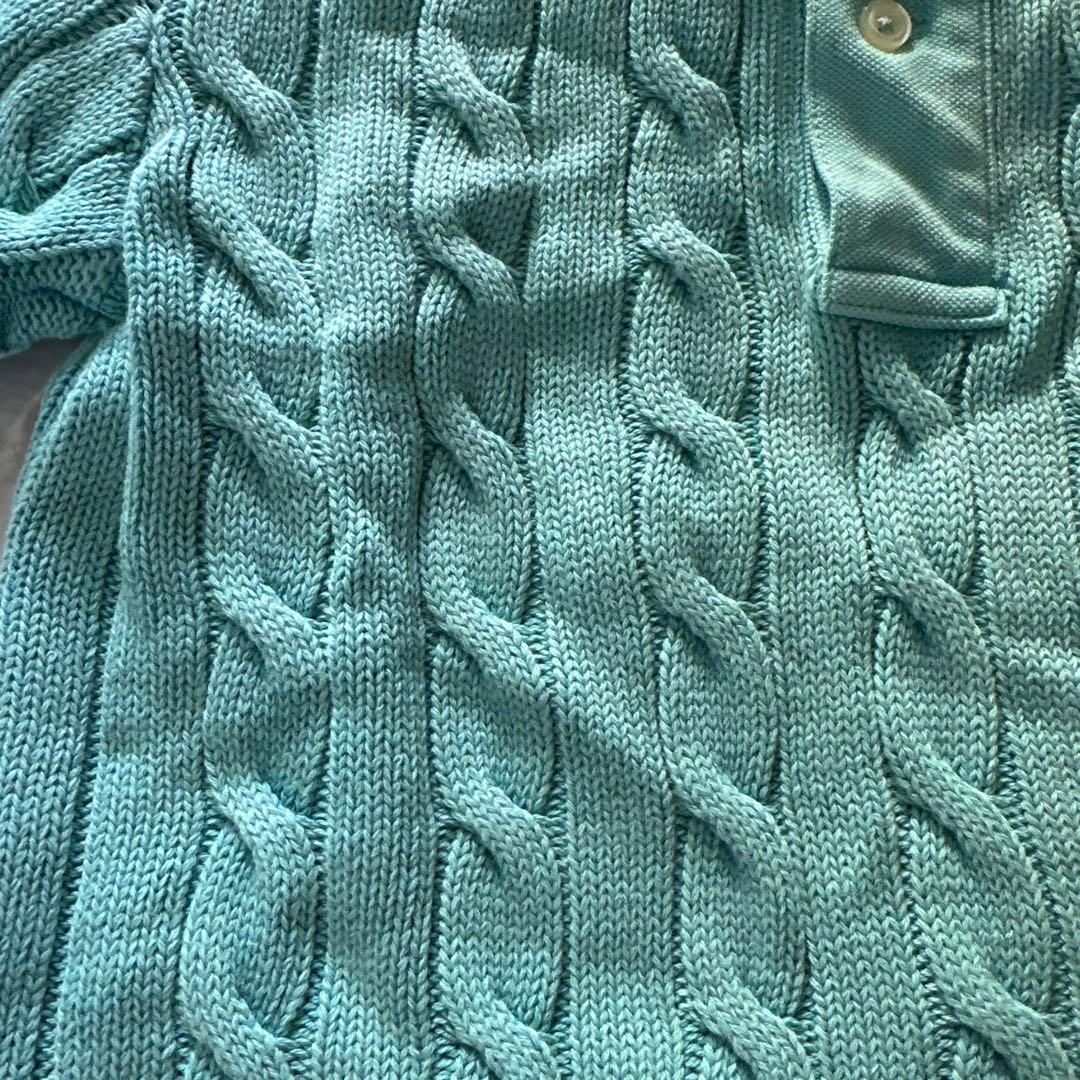 ラルフローレン　 ケーブルニット M ミントグリーン