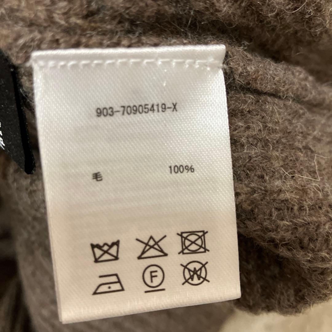 北欧暮らしの道具店「冬の大人に」ウール素材のハーフジップニットワンピースブラウン