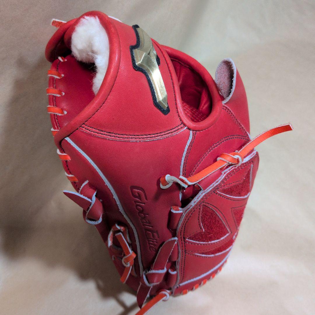 ミズノ:右投げ用:硬式用グラブ:投手用:サイズ11:色:ラディッシュ