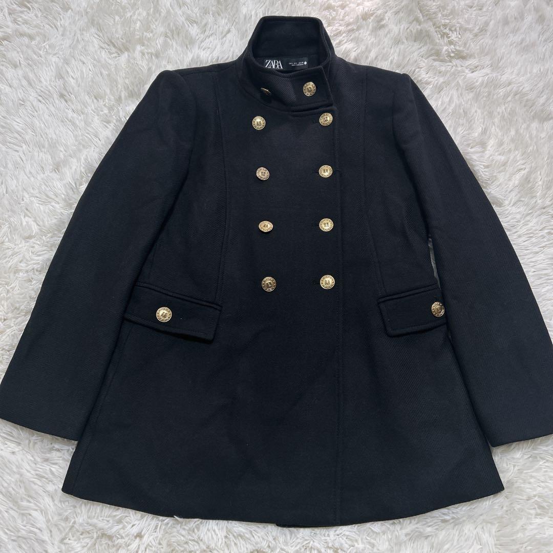 極美品✨ZARA×MANTECO ナポレオンコート 金ボタン ダブル Lサイズ