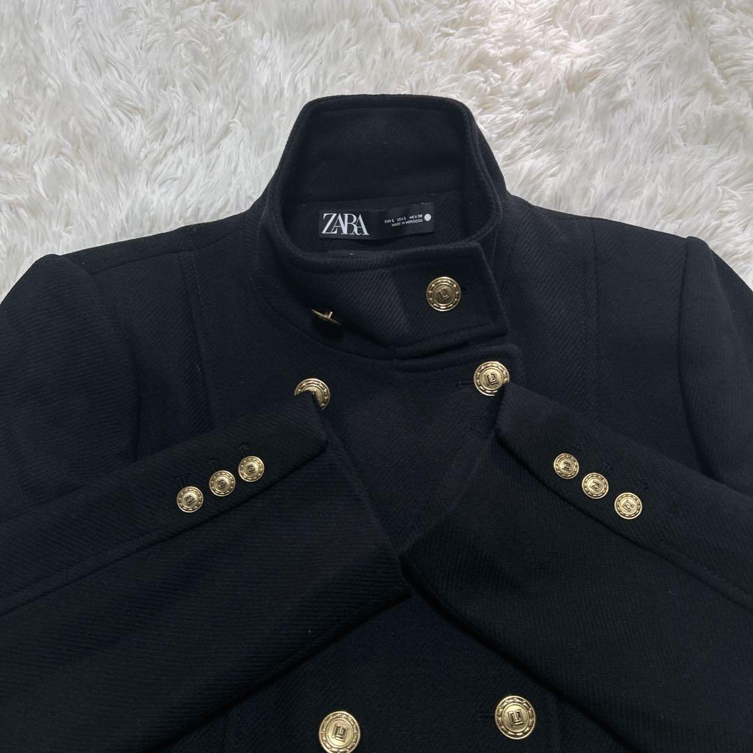 極美品✨ZARA×MANTECO ナポレオンコート 金ボタン ダブル Lサイズ
