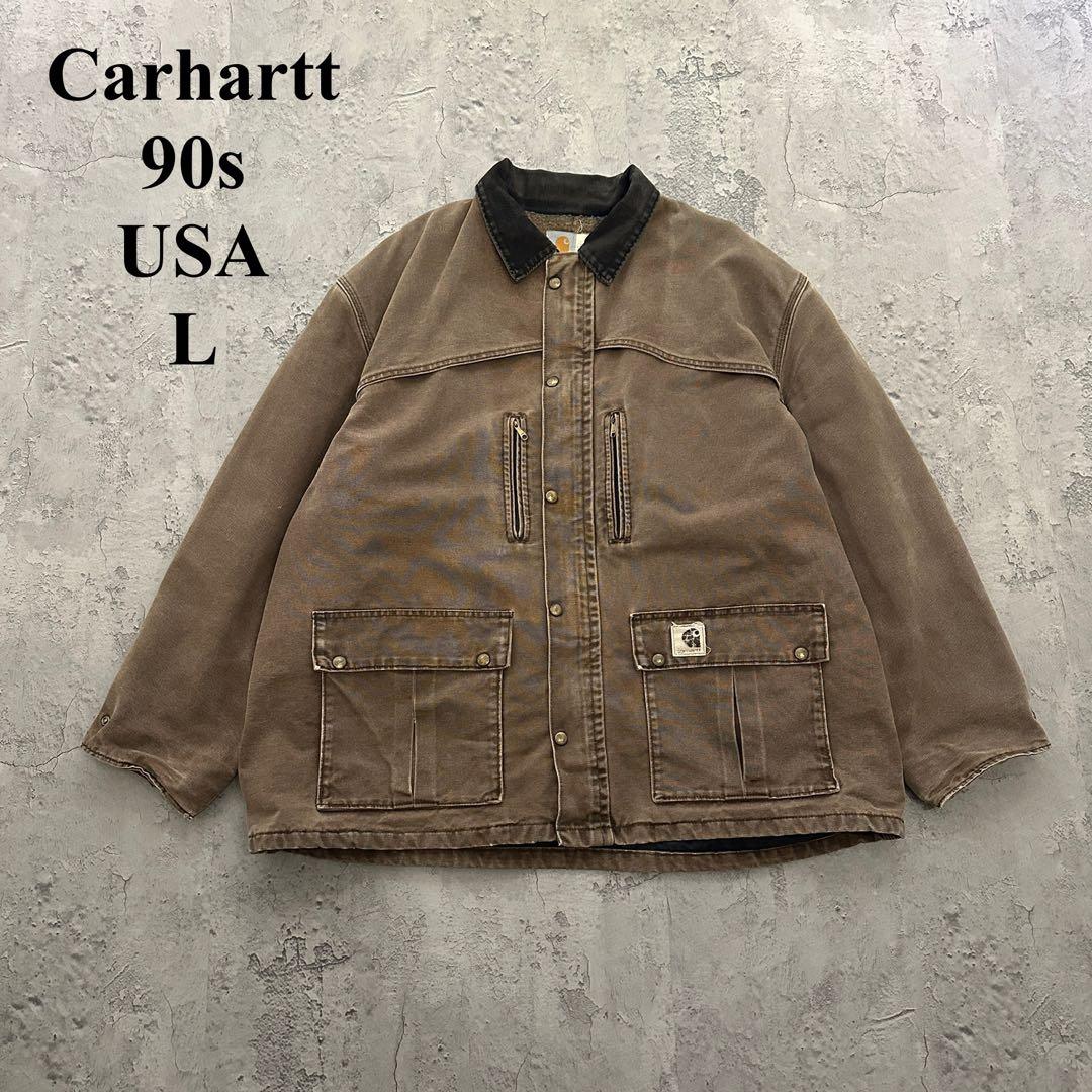90s【Carhartt】カーハート（L）USA＊ワークジャケット＊ダック
