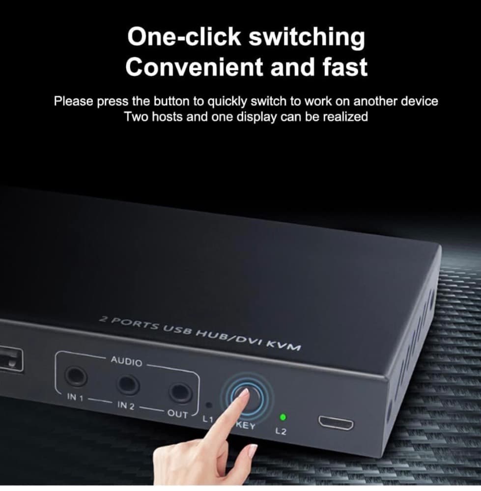 ポータブル　スイッチャー　コンピュータ　2in1　ボタン　ラップトップ