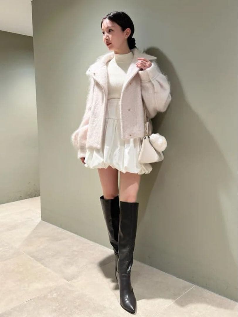 snidelシャギーミドルブルゾン IVR