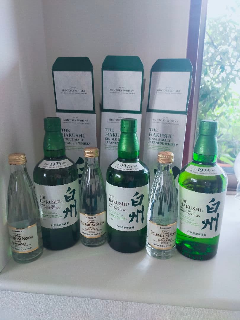 【箱付・未開封】シングルモルトウイスキー白州　700ml✖3＆山崎のソーダ3本